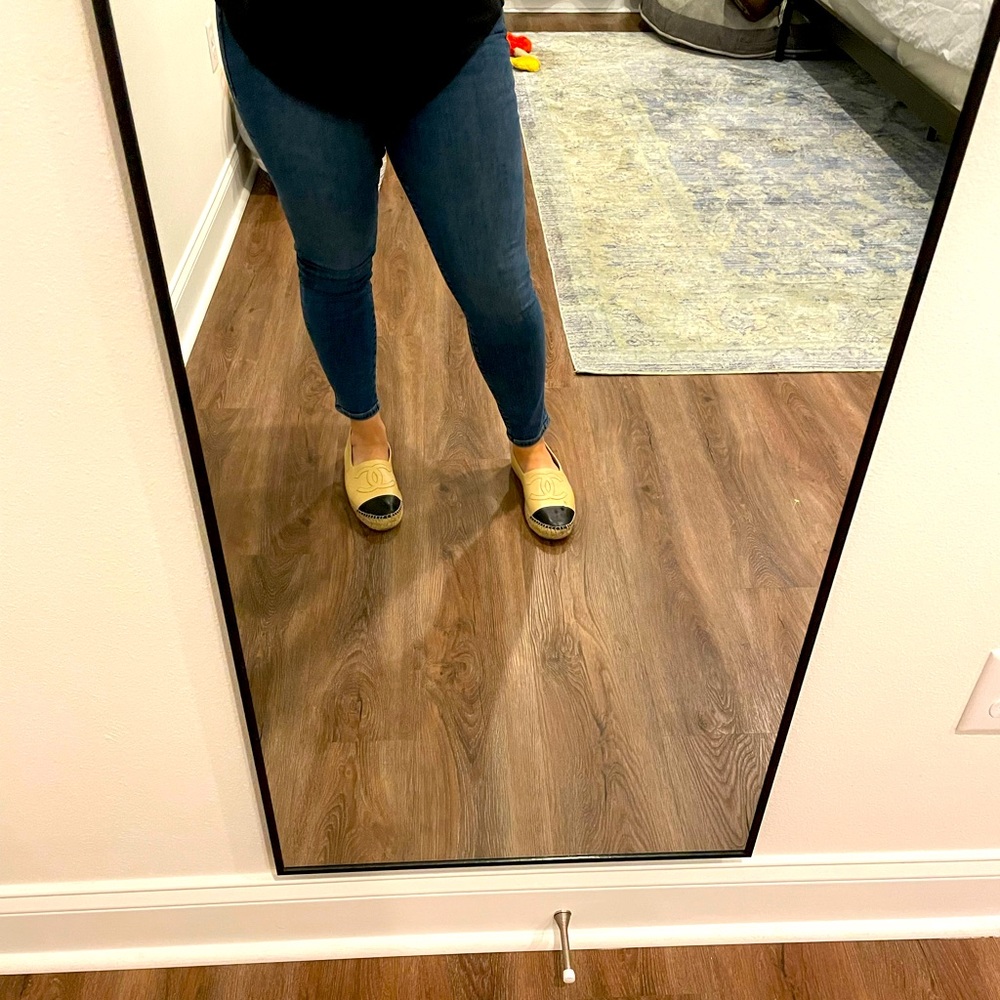 Authentic CHANEL leather espadrilles